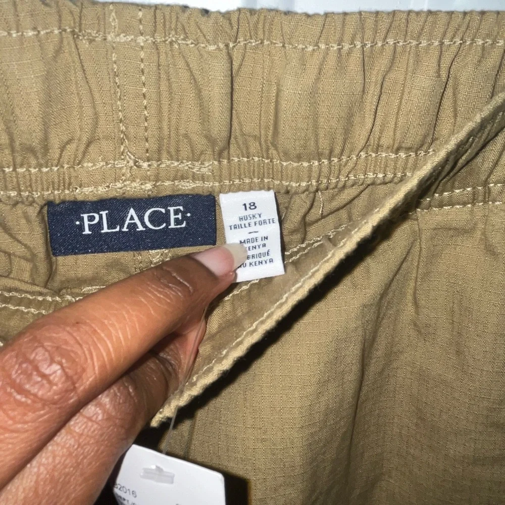 NWT Children’s Place Husky Boy’s Pull-on Cargo Shorts - Sz 18 Husky